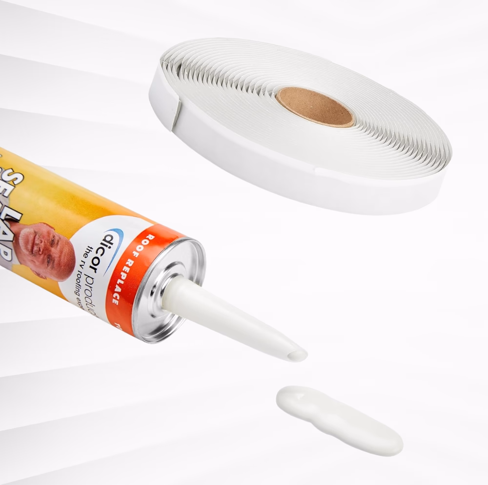 Sealants are required when working on the camper van's roof.