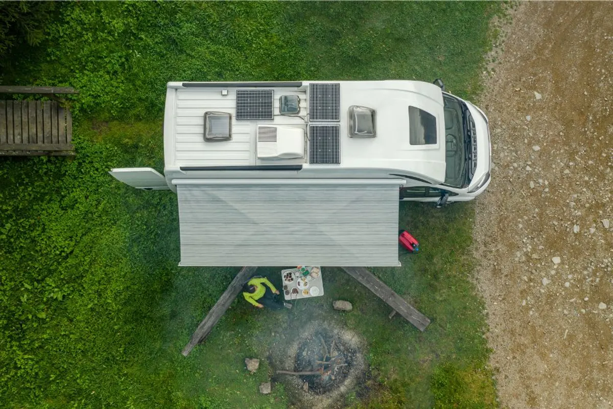 Solar Panels on a van roof